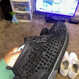 Black Studded Sneakers
